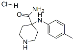 4-(p-tolylamino)piperidine-4-carboxamide monohydrochloride Struktur