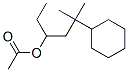 5-cyclohexyl-5-methyl-3-hexyl acetate Struktur