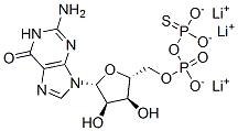 GUANOSINE 5'-O-(2-THIODIPHOSPHATE) TRILITHIUM SALT Struktur