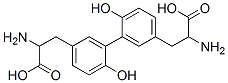 2-amino-3-[3-[5-(2-amino-3-hydroxy-3-oxopropyl)-2-hydroxyphenyl]-4-hydroxyphenyl]propanoic acid Struktur