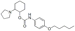 2-(1-pyrrolidinyl)cyclohexyl 4-pentyloxyphenylcarbamate Struktur