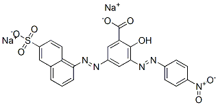 3-[(4-nitrophenyl)azo]-5-[(6-sulpho-1-naphthyl)azo]salicylic acid, sodium salt Struktur