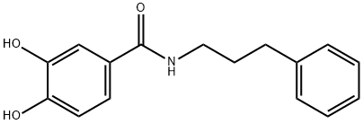 BenzaMide, 3,4-dihydroxy-N-(3-phenylpropyl)- Struktur