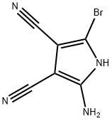 1H-Pyrrole-3,4-dicarbonitrile, 2-amino-5-bromo- Struktur