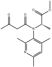 methyl (2S)-2-[3-oxobutanoyl-(2,4,6-trimethylpyridin-3-yl)amino]propanoate Struktur