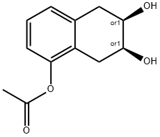 Cis-6,7-dihydroxy-5,6,7,8-tetrahydronaphthalen-1-yl acetate Struktur