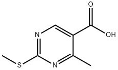 2-甲基巰基-4-甲基嘧啶-5-甲酸 結(jié)構(gòu)式