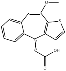 (Z)-10-METHOXY-4H-BENZO[4,5]CYCLOHEPTA[1,2-B]THIOPHENE-4-YLIDENE ACETIC ACID Struktur