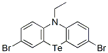 3,7-dibromo-10-ethyl-phenotellurazine Struktur