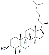 Cholestan-3-ol, 4-methyl-, (3beta,4beta,5alpha)- Struktur