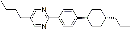 5-Butyl-2-[4-(trans-4-propylcyclohexyl) phenyl]pyrimidine Struktur