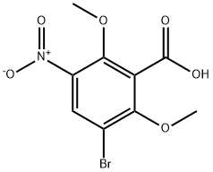 3-BROMO-2,6-DIMETHOXY-5-NITROBENZOIC ACID Struktur