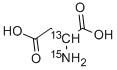 DL-ASPARTIC-2-13C-15N ACID Struktur