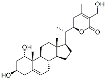 (22R)-1α,3β,22,27-Tetrahydroxyergosta-5,24-diene-26-oic acid 26,22-lactone Struktur