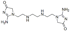 1,1'-[ethane-1,2-diylbis(iminoethane-2,1-diyl)]bis[2-amino-1,5-dihydro-4H-imidazol-4-one] Struktur