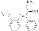 (R*,R*)-3-Amino-1-(2-ethoxyphenoxy)-1-phenylpropan-2-ol Struktur