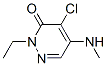 3(2H)-Pyridazinone,  4-chloro-2-ethyl-5-(methylamino)- Struktur