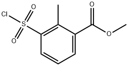 3-(CHLOROSULFONYL)-2-METHYLBENZOIC ACID METHYL ESTER Struktur