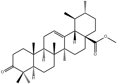 3-OXO-URS-12-EN-28-OIC ACID METHYL ESTER Structure