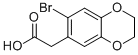 (7-BROMO-2,3-DIHYDRO-1,4-BENZODIOXIN-6-YL)ACETIC ACID Struktur