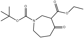 ETHYL 1-BOC-4-OXO-3-AZEPANECARBOXYLATE Struktur