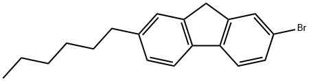 2-BroMo-7-hexyl-9H-fluorene Struktur