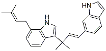 3-[(E)-3-(1H-Indol-6-yl)-1,1-dimethyl-2-propenyl]-7-(3-methyl-2-butenyl)-1H-indole Struktur