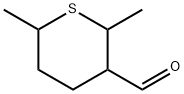 2H-Thiopyran-3-carboxaldehyde, tetrahydro-2,6-dimethyl- (9CI) Struktur