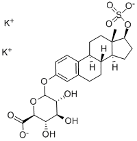 1,3,5[10]-ESTRATRIENE-3,17BETA-DIOL 3-GLUCURONIDE 17-SULFATE DIPOTASSIUM SALT Struktur