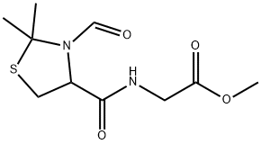 (R)-N-(3-FORMYL-2,2-DIMETHYL-THIAZOLIDINE-4-CARBOXY)-GLYCINE METHYL ESTER Struktur