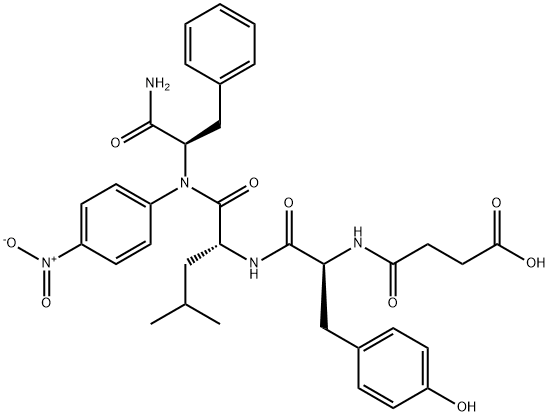 succinyl-tyrosyl-leucyl-phenylalanine-4-nitroanilide Struktur