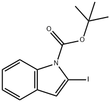 2-Iodo-N-(tert-butoxycarbonyl)indole Struktur