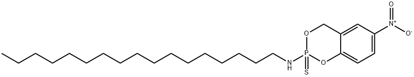 N-Heptadecyl-6-nitro-4H-1,3,2-benzodioxaphosphorin-2-amine 2-sulfide Struktur