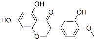 2,3-Dihydro-5,7-dihydroxy-3-(3-hydroxy-4-methoxyphenyl)-4H-1-benzopyran-4-one Struktur