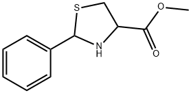 2-PHENYLTHIAZOLIDINE-4-CARBOXYLIC ACID METHYL ESTER Struktur