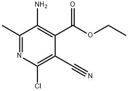 ethyl 3-amino-6-chloro-5-cyano-2-methylisonicotinate Struktur