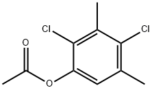 2,4-DICHLORO-3,5-DIMETHYLPHENOL ACETATE Struktur