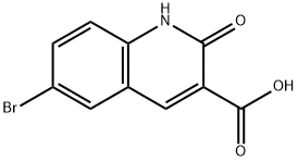 6-BROMO-2-HYDROXY-QUINOLINE-3-CARBOXYLIC ACID
 Struktur