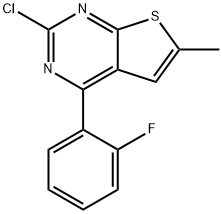 2-Chloro-4-(2-fluorophenyl)-6-methylthieno[2,3-d]pyrimidine Struktur