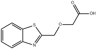 Acetic acid, (2-benzothiazolylmethoxy)- (6CI) Struktur