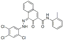 (4Z)-N-(2-methylphenyl)-3-oxo-4-[(2,4,5-trichlorophenyl)hydrazinylidene]naphthalene-2-carboxamide Struktur