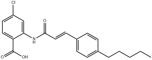 2-(P-AMYLCINNAMOYL)AMINO-4-CHLOROBENZOIC ACID Struktur