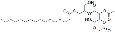 [1-(hydroxymethyl)-2-[(1-oxohexadecyl)oxy]ethyl] hydrogen 2,3-diacetoxysuccinate Struktur