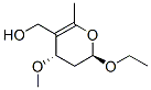 2H-Pyran-5-methanol,2-ethoxy-3,4-dihydro-4-methoxy-6-methyl-,trans-(9CI) Struktur