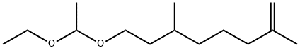 8-(1-ethoxyethoxy)-2,6-dimethyloct-1-ene Struktur