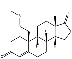 19-(ethyldithio)androst-4-ene-3,17-dione Struktur