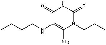 6-AMINO-5-(BUTYLAMINO)-1-PROPYLPYRIMIDINE-2,4(1H,3H)-DIONE Struktur