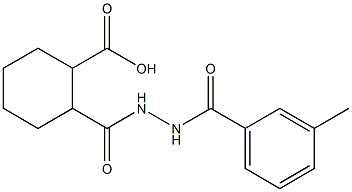 2-{[2-(3-methylbenzoyl)hydrazino]carbonyl}cyclohexanecarboxylic acid Struktur