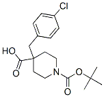 1-Boc-4-(4-chlorobenzyl) Piperidine-4-Carboxylic Acid Struktur