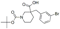 1-Boc-3-(3- bromobenzyl) Piperidine-3-Carboxylic Acid Struktur